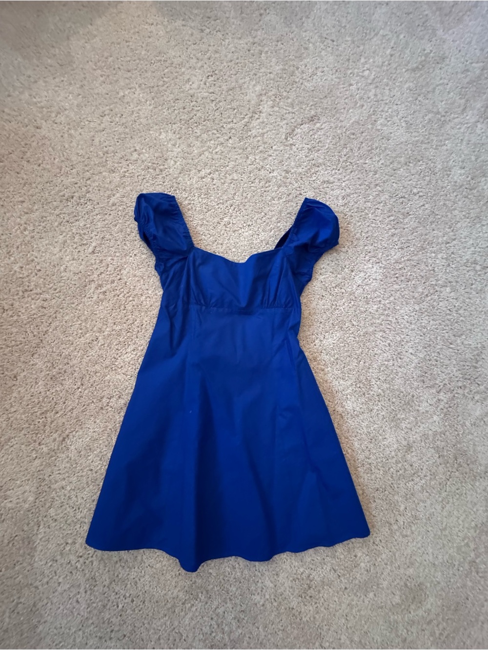 wild fable Royal Blue Puff Sleeve Mini Dress